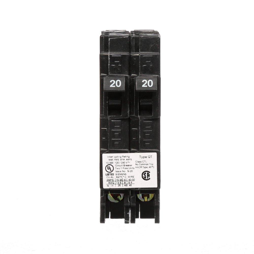 120V 20A 1-Pole Duplex Circuit Breaker