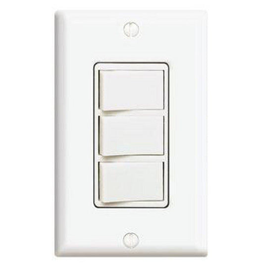 LEVITON Decora® 15A 120V 1-Pole Combination Switch in White
