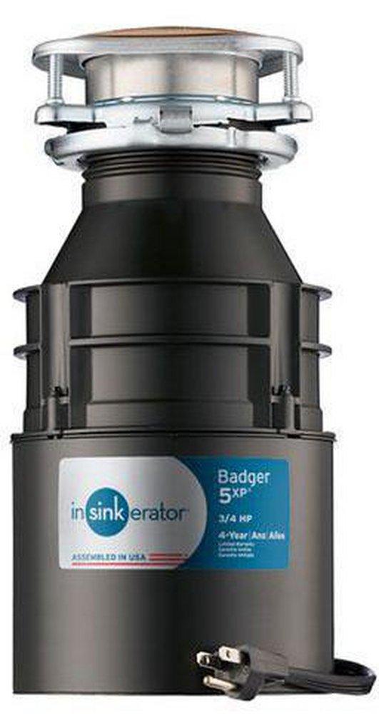 InSinkErator® Badger 5XP 3/4 hp Continuous Feed Garbage Disposal with Power Cord