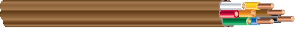 250 ft. 18 ga 8-Conductor Solid Thermostat Wire in Brown