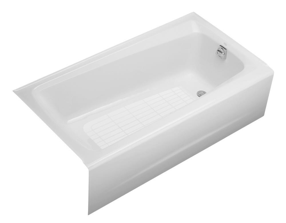 KOHLER Mendota® 60 in. x 32 in. Soaker Alcove Bathtub with Right Drain in White