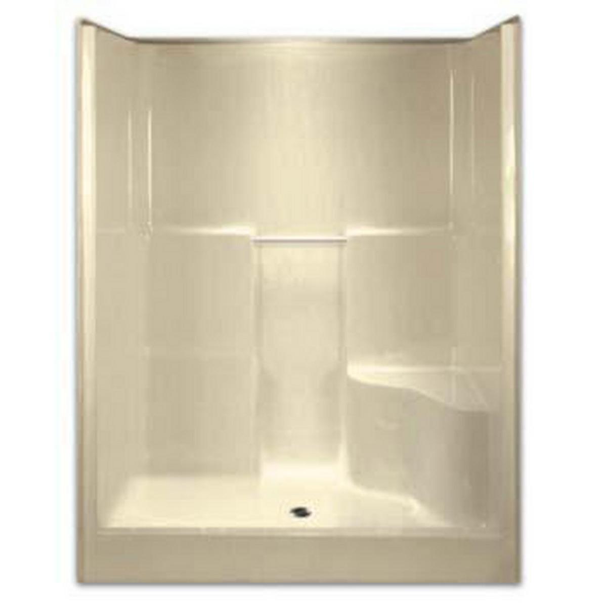 Aquarius Industries Luxury Gelcoat Series 36-1/2 x 60 x 78-1/4 in. Alcove Shower Unit in White