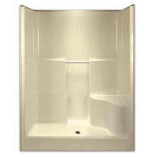 Aquarius Industries Luxury Gelcoat Series 36-1/2 x 60 x 78-1/4 in. Alcove Shower Unit in White