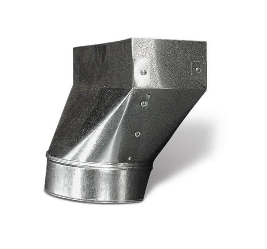 6 x 12 x 7 in. Straight Boot Galvanized Steel 30 ga