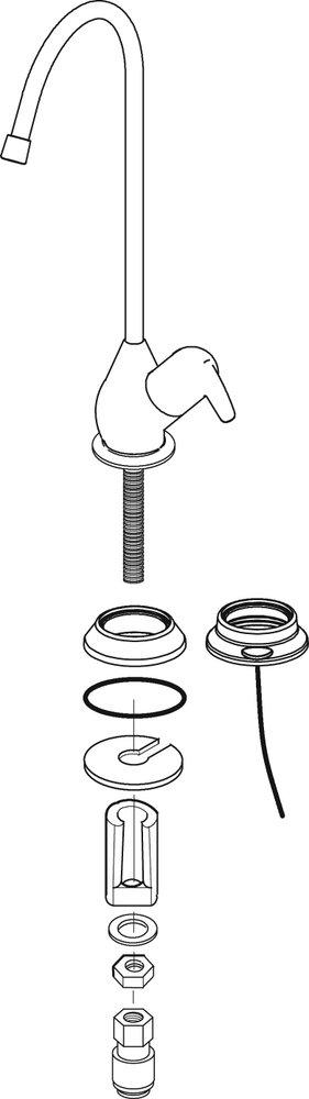 Reverse Osmosis System Faucet with LED Base