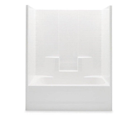 Aquatic Everyday 60 in. x 33-1/4 in. Tub & Shower Unit in White with Left Drain