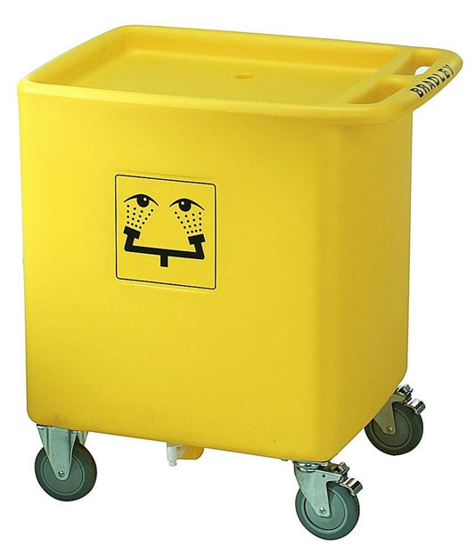 Bradley Corporation On-Site® 56 gal 33 x 29-3/4 x 22-1/8 in. Polyethylene Waste Cart in Yellow