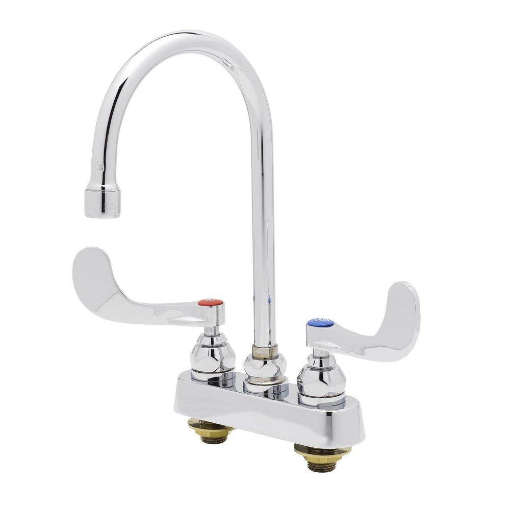 T&S Brass Litze® Two Handle Bar Faucet in Chrome Plated
