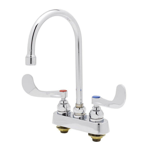 T&S Brass Litze® Two Handle Bar Faucet in Chrome Plated