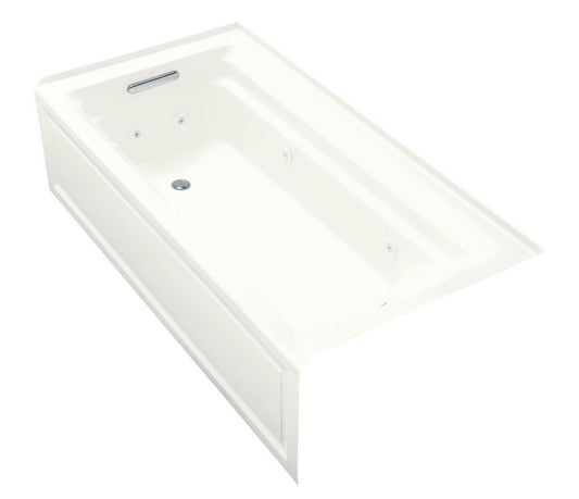 KOHLER Archer® 72 in. x 36 in. Whirlpool Alcove Bathtub with Left Drain in White