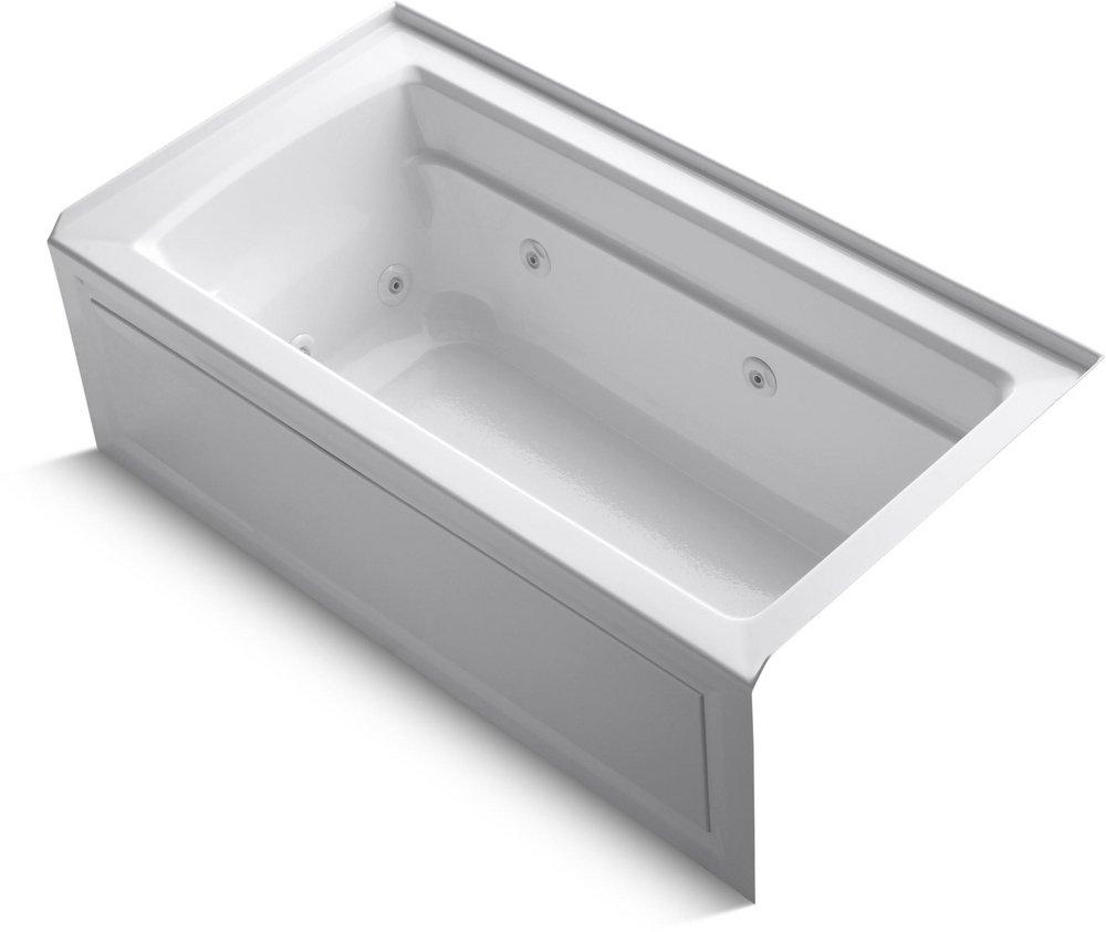 KOHLER Archer® 60 in. x 32 in. Whirlpool Alcove Bathtub with Right Drain in White