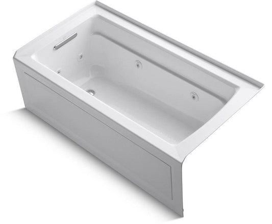 KOHLER Archer® 60 in. x 32 in. Whirlpool Alcove Bathtub with Left Drain in White