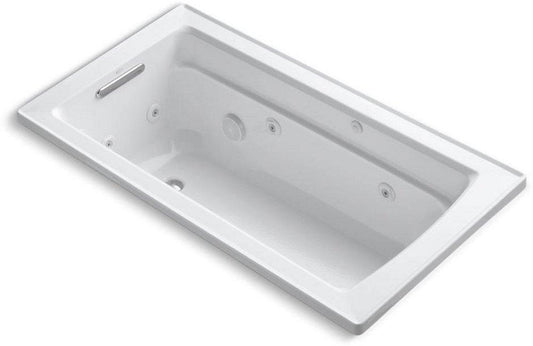 KOHLER Archer® 60 x 32 in. Whirlpool Drop-In Bathtub with Reversible Drain in White