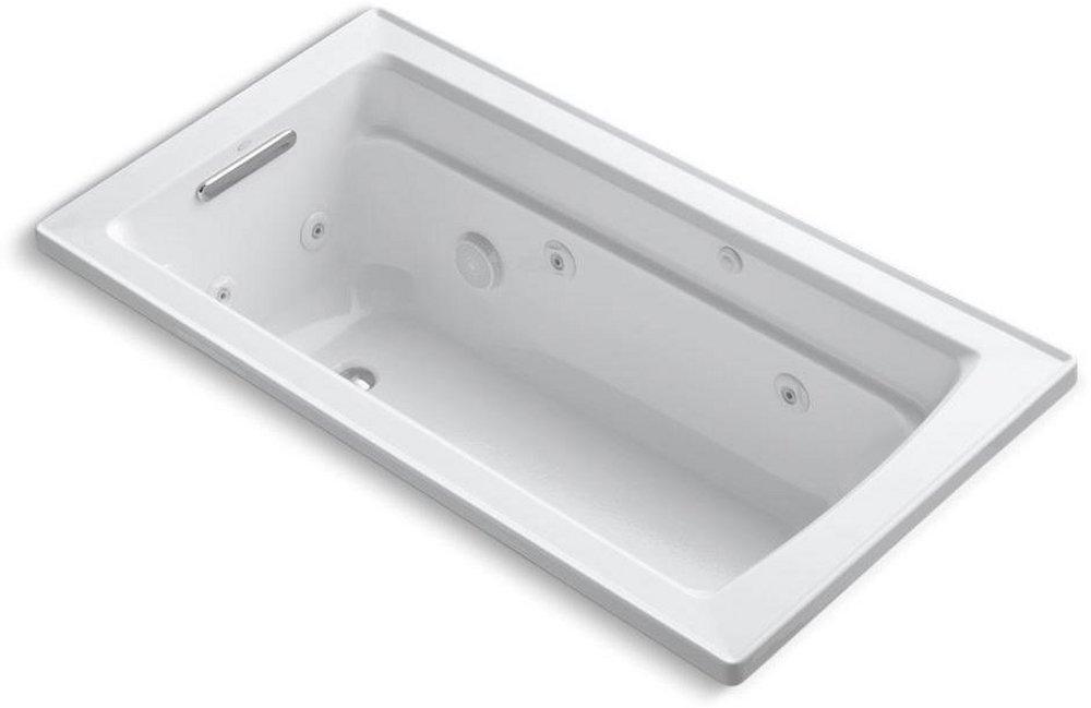 KOHLER Archer® 60 x 32 in. Whirlpool Drop-In Bathtub with Reversible Drain in White