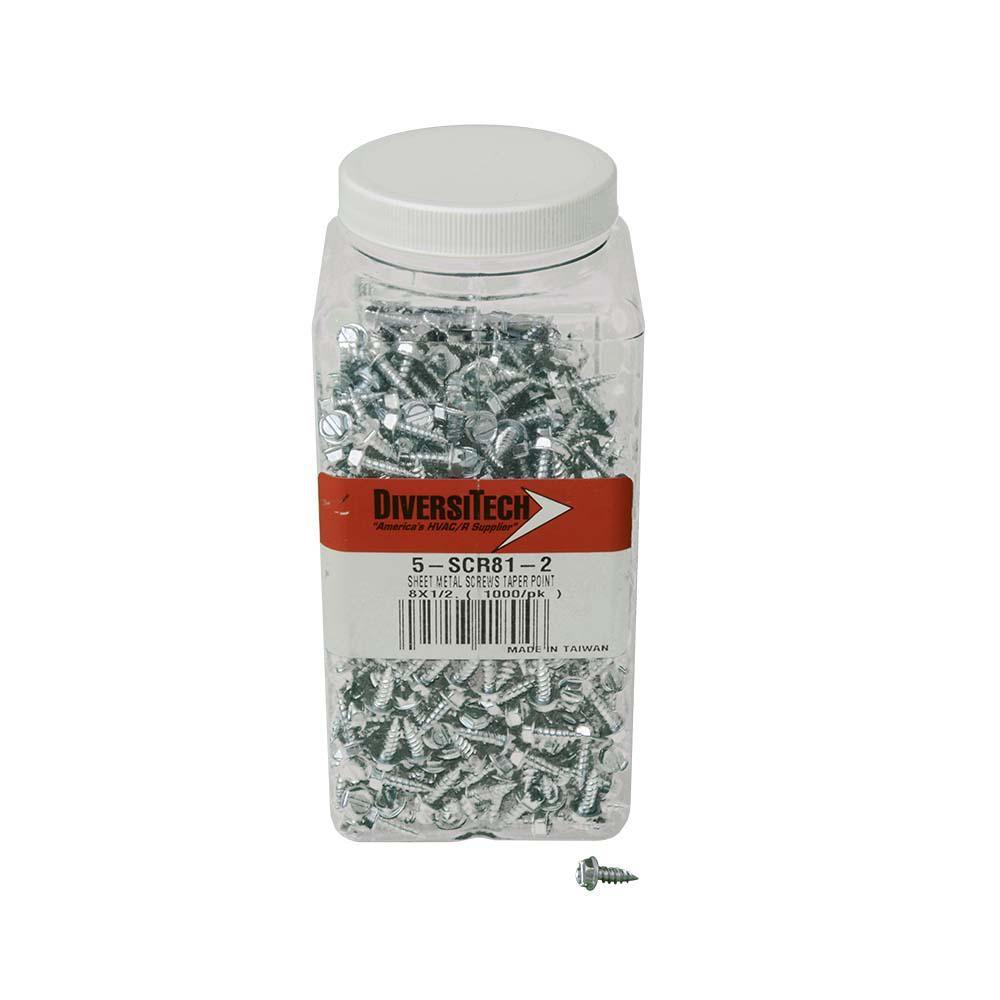 8 mm. x 1/2 in. Slotted Head Hex Washer (1000 Pack)