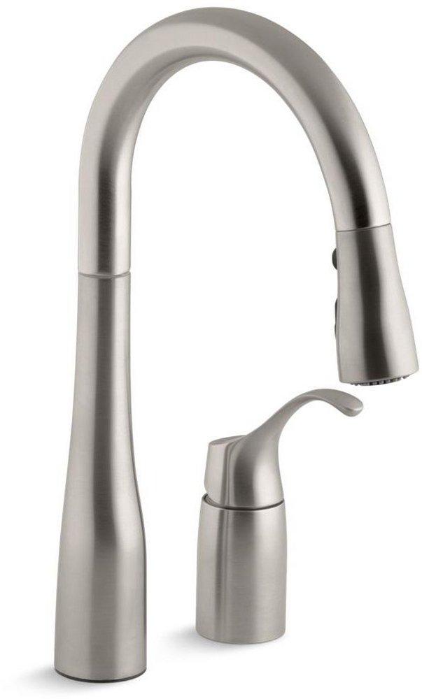 KOHLER Simplice™ Single Handle Pull Down Bar Faucet in Vibrant® Stainless