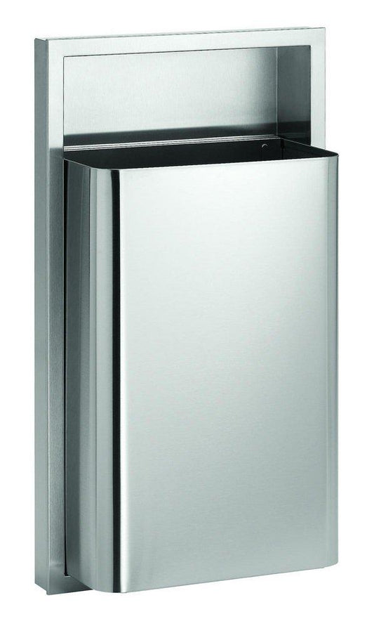 Bradley Corporation BradEx® 12 gal Stainless Steel Recessed Waste Receptacle for P10-569 Fastener Hook and Loop in Satin