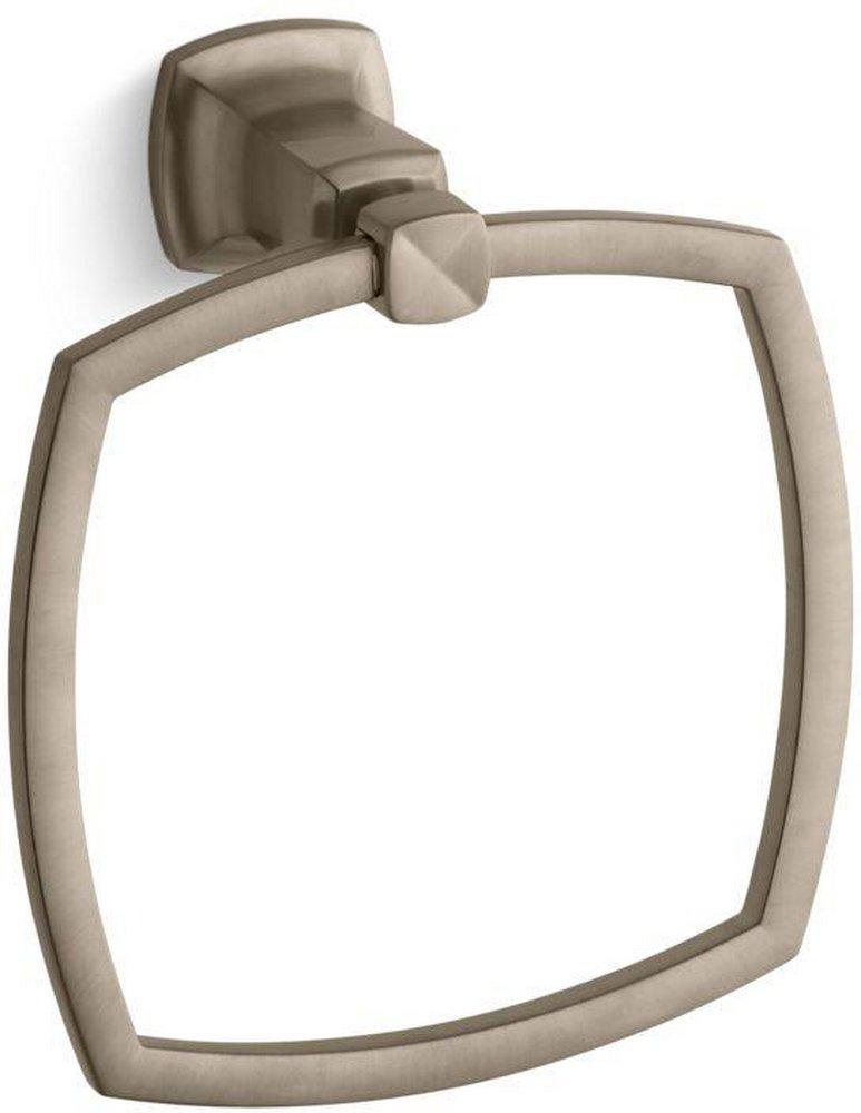 KOHLER Margaux® Square Closed Towel Ring in Vibrant Brushed Bronze