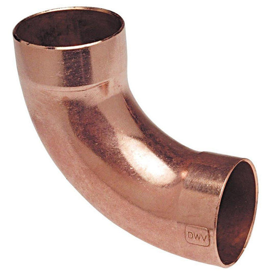 1-1/2 in. Copper DWV 90° Long Turn Elbow