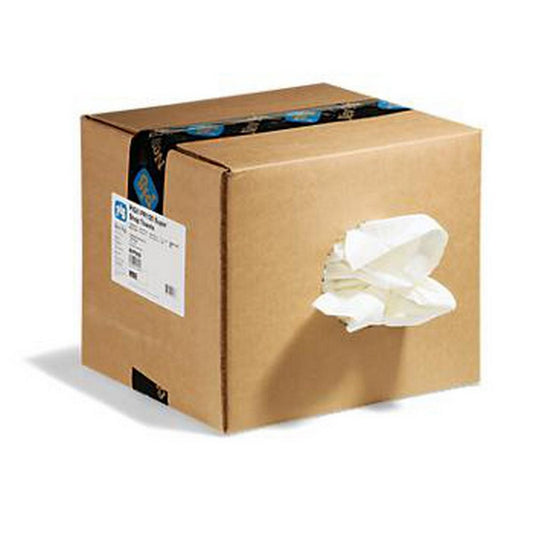 5 lb Box of Knit Cotton Rags in White