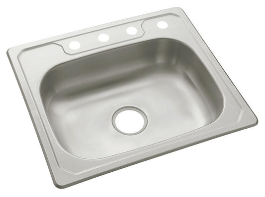 Sterling Middleton® 25 in. Drop-in Stainless Steel Single Bowl Kitchen Sink in Luster Stainless Steel