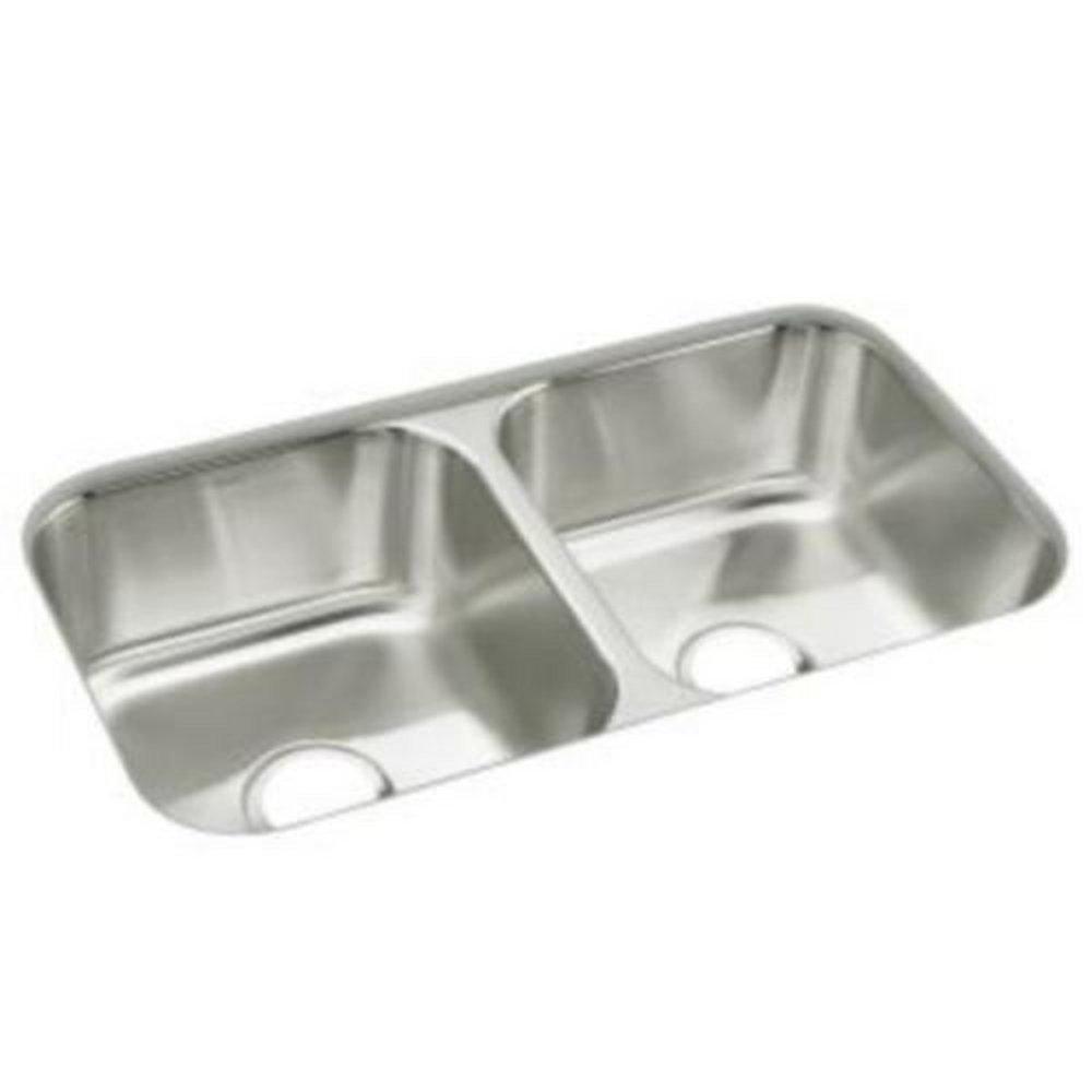 Sterling McAllister® 31-15/16 in. Undermount Stainless Steel Double Bowl Kitchen Sink in Luster Stainless Steel