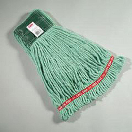 Rubbermaid Web Foot®Shrinkless® 1 x 7-37/100 in. M Size Cotton and Plastic Wet Mop in Green