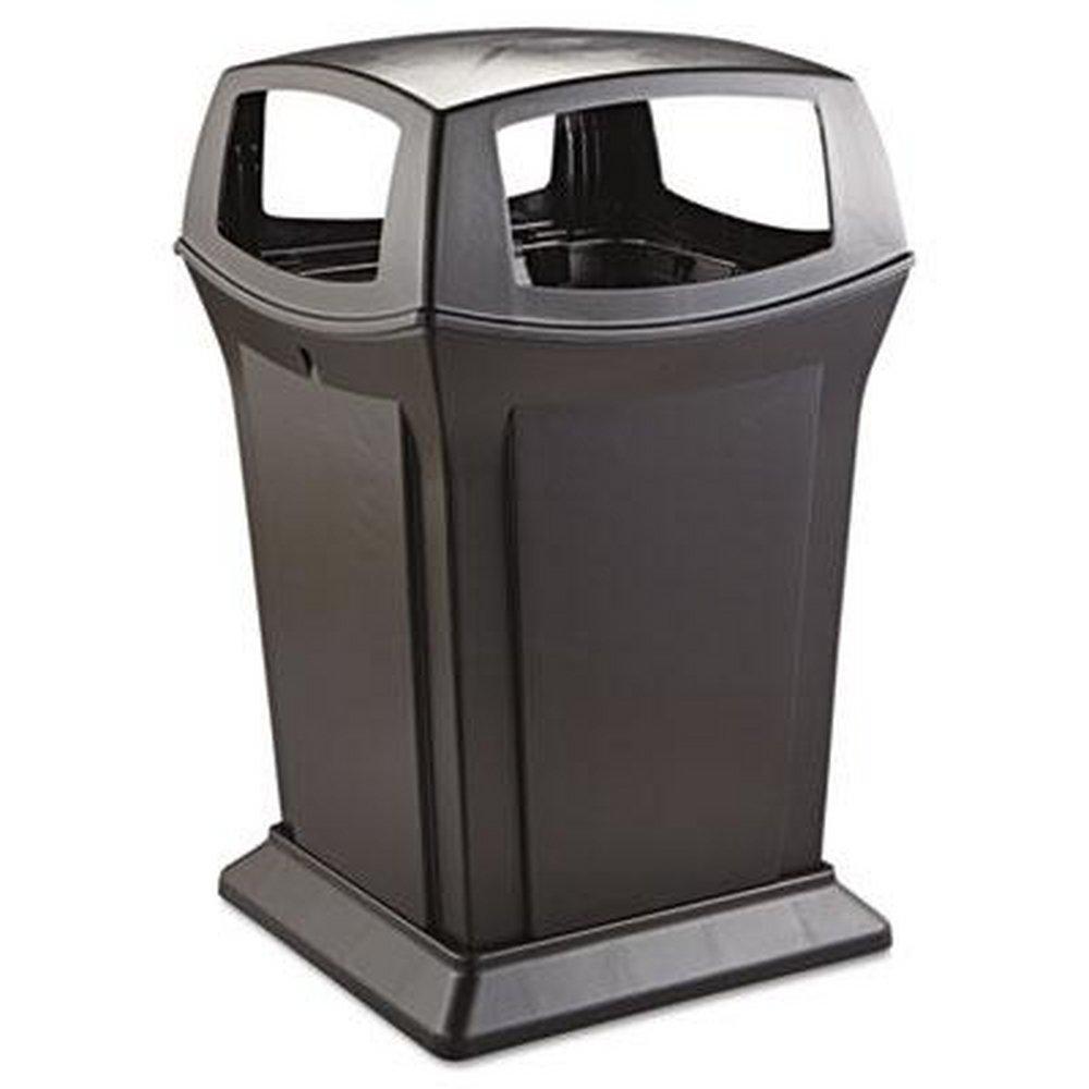 Rubbermaid Ranger® 45 gal Container with 4-Opening in Black