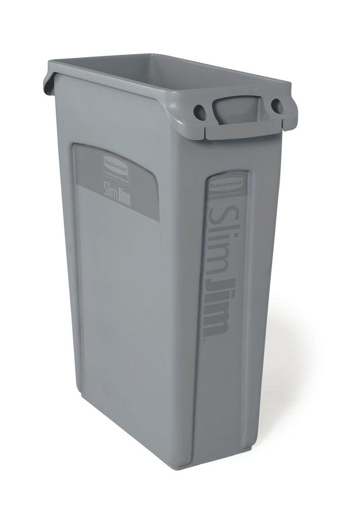 Rubbermaid Slim Jim® 23 gal Container with Vent Channel in Grey