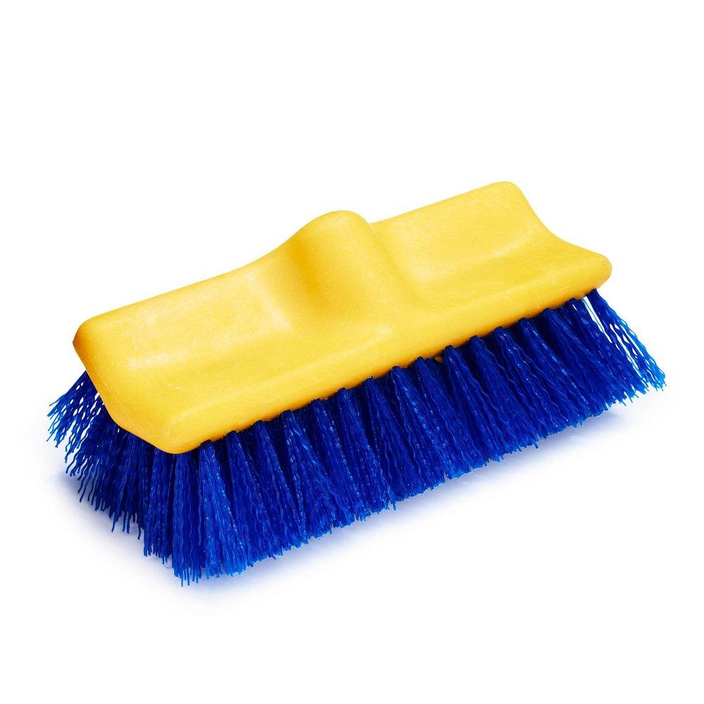 10 in. Polypropylene Fill Bi-Level Floor Scrub Plastic Block in Blue
