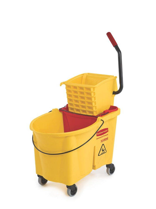 Rubbermaid WaveBrake® Combo Side Press Bucket in Yellow