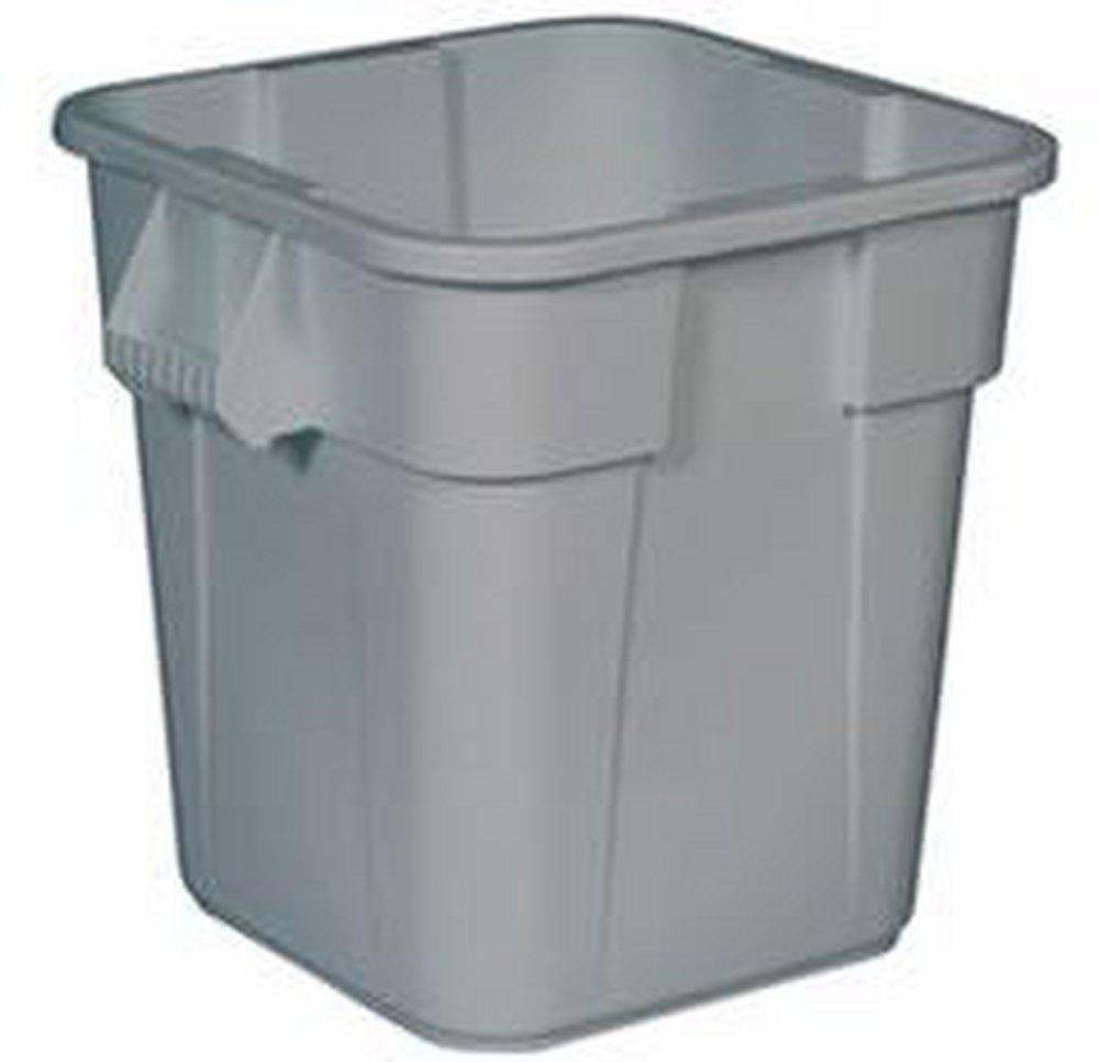 Rubbermaid Brute® 22-1/2 x 21-1/2 x 25-3/25 in. 28 gal Resin Square Container in Grey