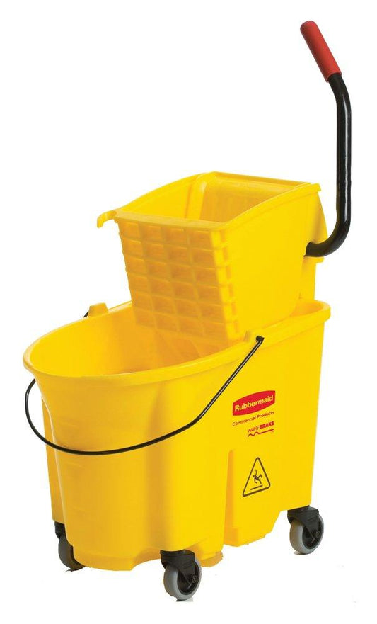 Rubbermaid WaveBrake® Wringer with 35 qt Bucket Mop in Yellow