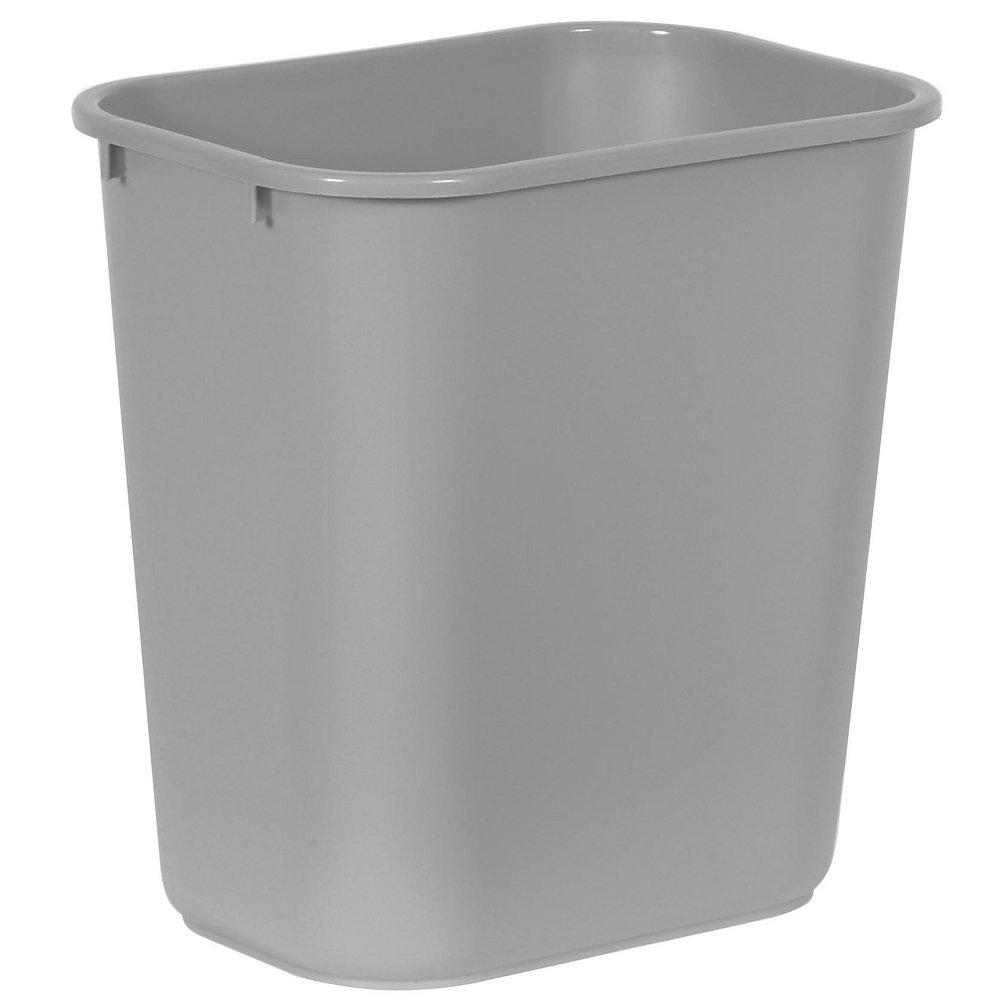 15 x 14-2/5 x 10-1/5 in. 28.125 qt Plastic Waste Container in Grey