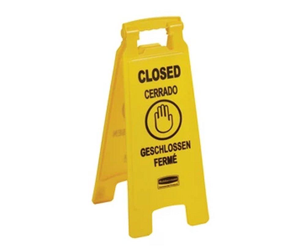 Floor Safety Sign in Yellow