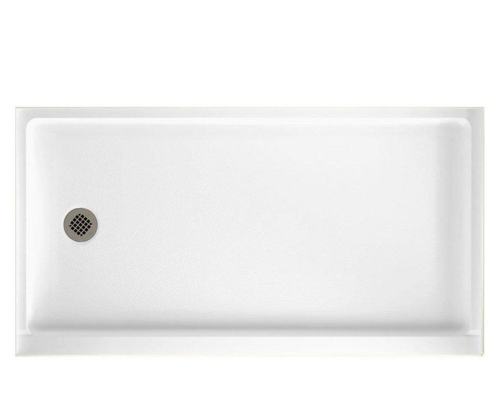 Swan Veritek® 32 in. x 60 in. Shower Base with Right Drain in White