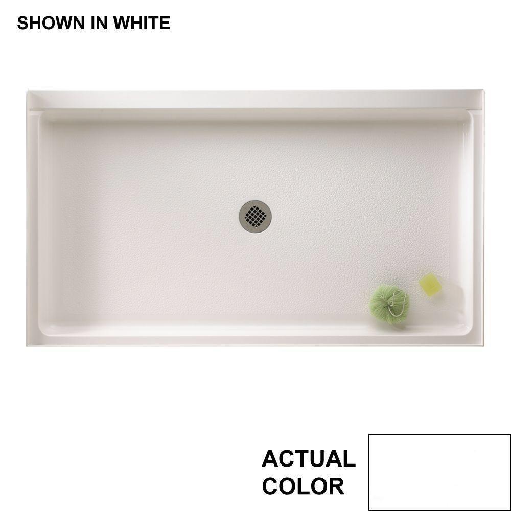 Swan Veritek® 54 in. x 34 in. Shower Base with Center Drain in White