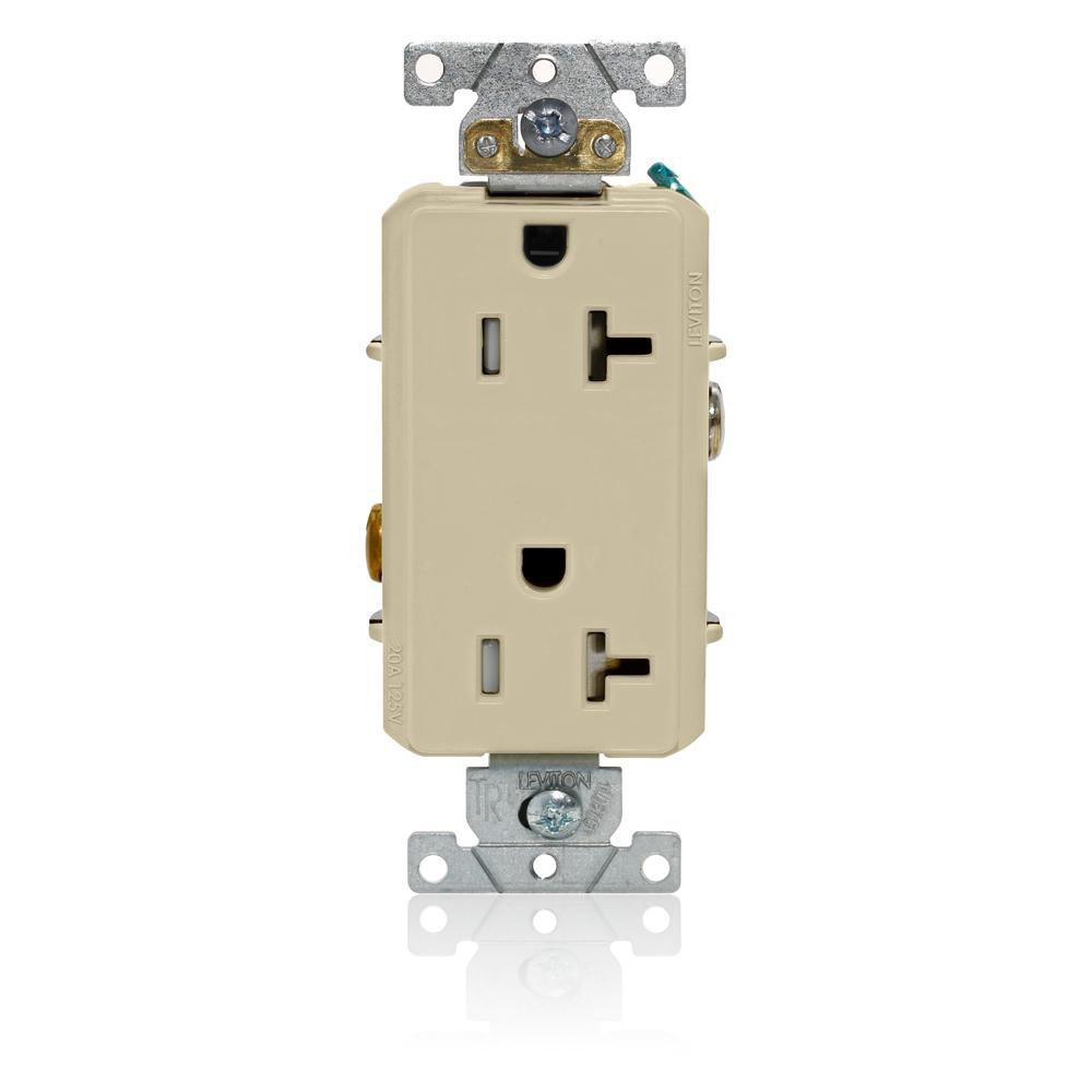20A 125V Duplex Tamper-Resistant GFCI Receptacle in Ivory