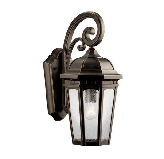 Kichler Lighting Courtyard Medium Outdoor Wall Sconce in Rubbed Bronze