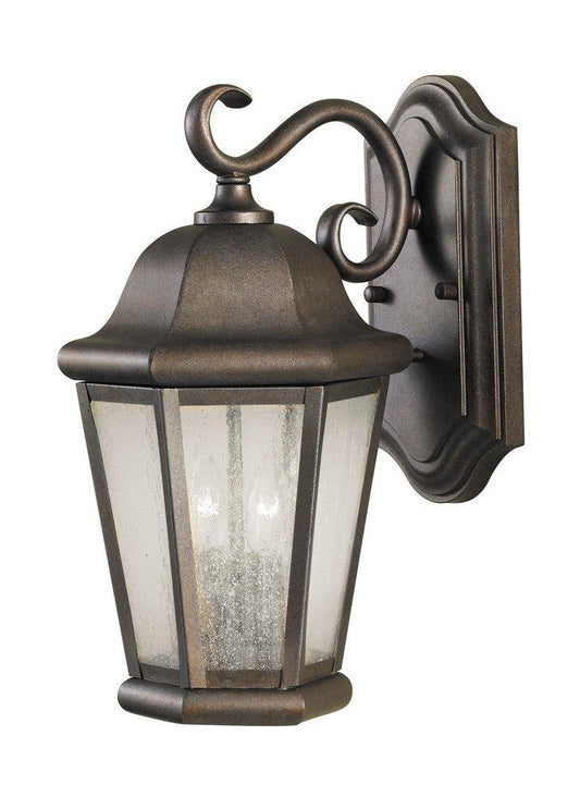 Visual Comfort & Co. Generation Lighting Martinsville 8 in. 60W 2-Light Candelabra E-12 Incandescent Wall Lantern in Corinthian Bronze