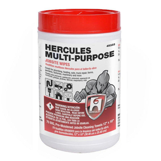 Multi-Purpose Jobsite Wipes, Tub of 70 Towels