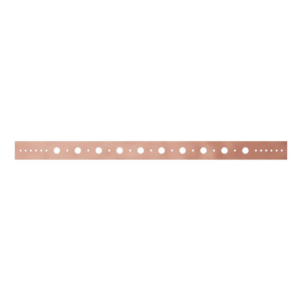 1-1/4 in. x 26 in. Copper Bonded Steel Pipe Support Bracket  with 1/2 in. Holes