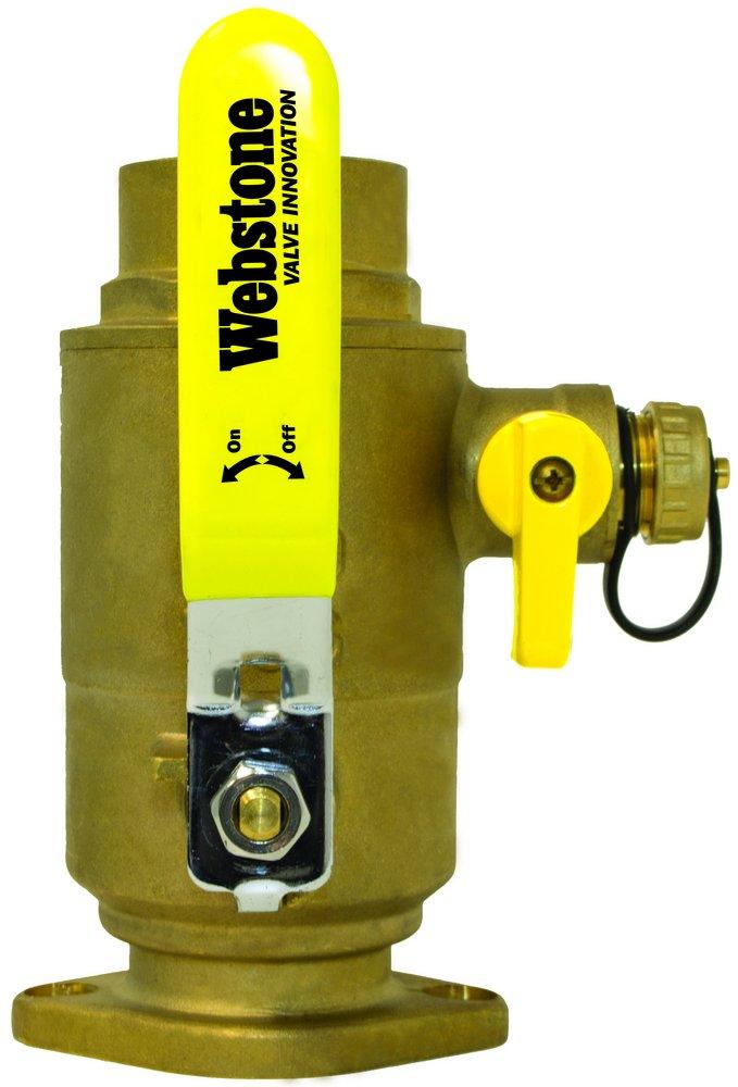 Webstone a brand of NIBCO Isolator® 2 in. Forged Brass Uni-flange Ball Valve with Drain
