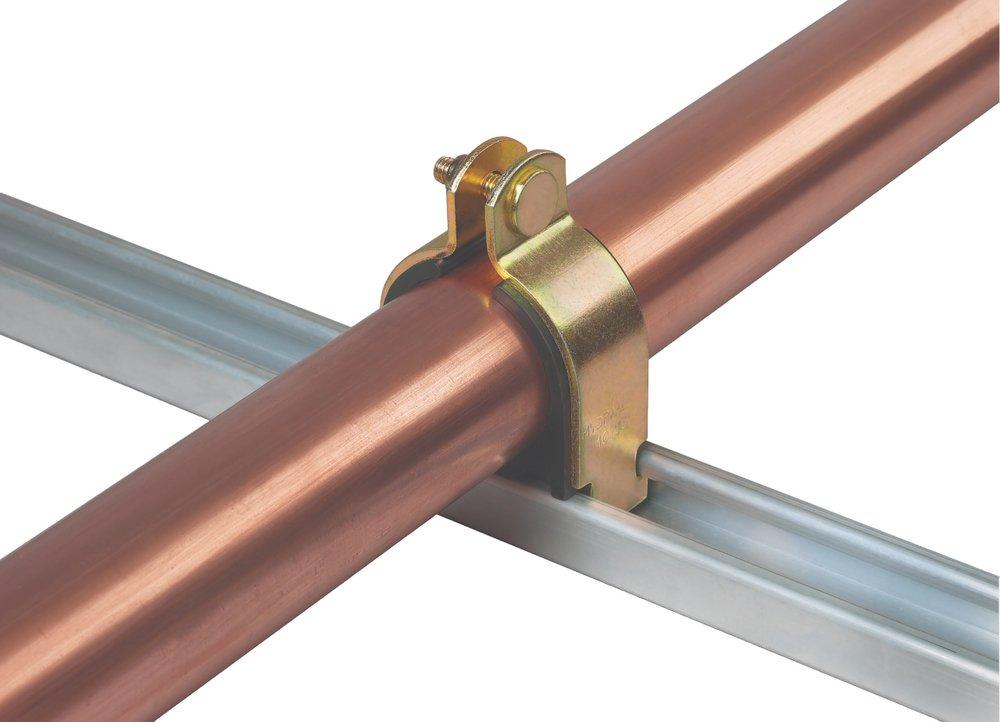 FNW® Figure 7816 7/8 in. Yellow Zinc Cushioned Tubing Strut Clamp