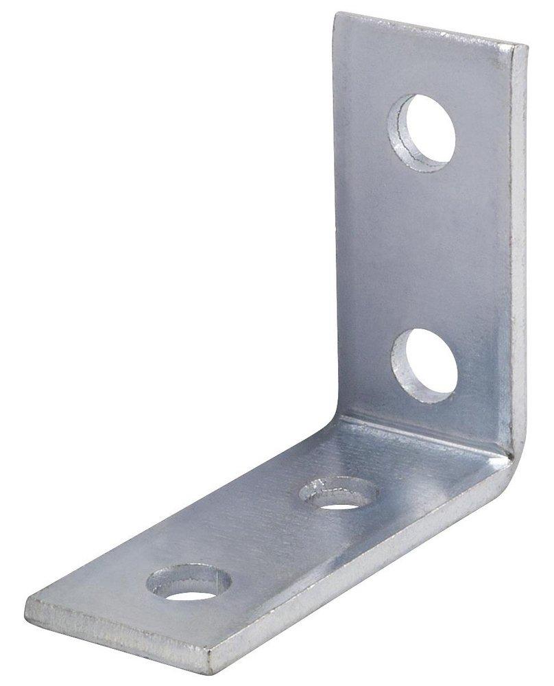 FNW® Figure 7843 3-1/2 x 4-1/8 in. Electrogalvanized 4-Hole 3-Way Corner Angle Fitting