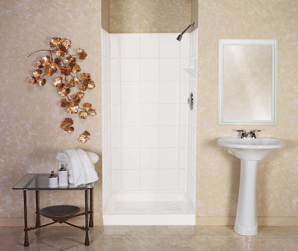 E.L. Mustee & Sons Durawall® 60 x 34 in. Shower Wall Set in White