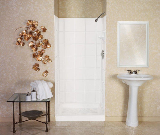 E.L. Mustee & Sons Durawall® 60 x 34 in. Shower Wall Set in White