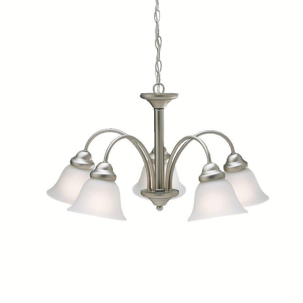 Kichler Lighting Wynberg 13-3/4 in. 100 W 5-Light Medium Chandelier with Satin Etched in Brushed Nickel