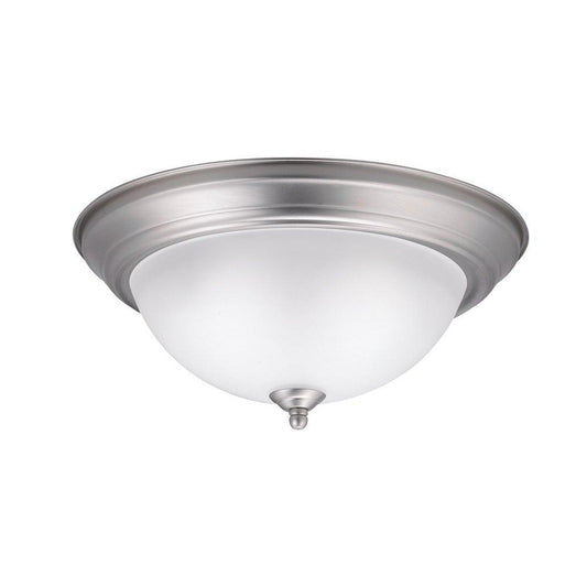 Kichler Lighting Signature 6 x 13-1/2 in. 60 W 2-Light Medium Flush Mount Ceiling Fixture in Brushed Nickel