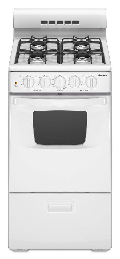 19-3/4 in. Gas 4-Burner Sealed Freestanding Range in White